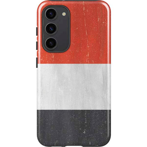Yemen Flag Distressed Galaxy S23 Plus Pro Case